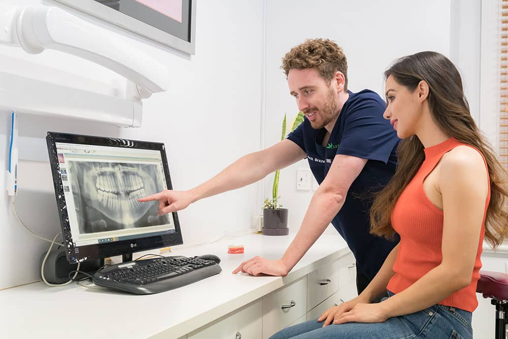 dentist with xray