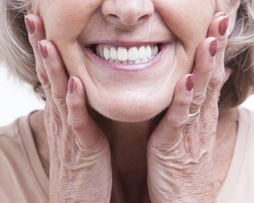 elderly patient with dentures elderly patient with dentures