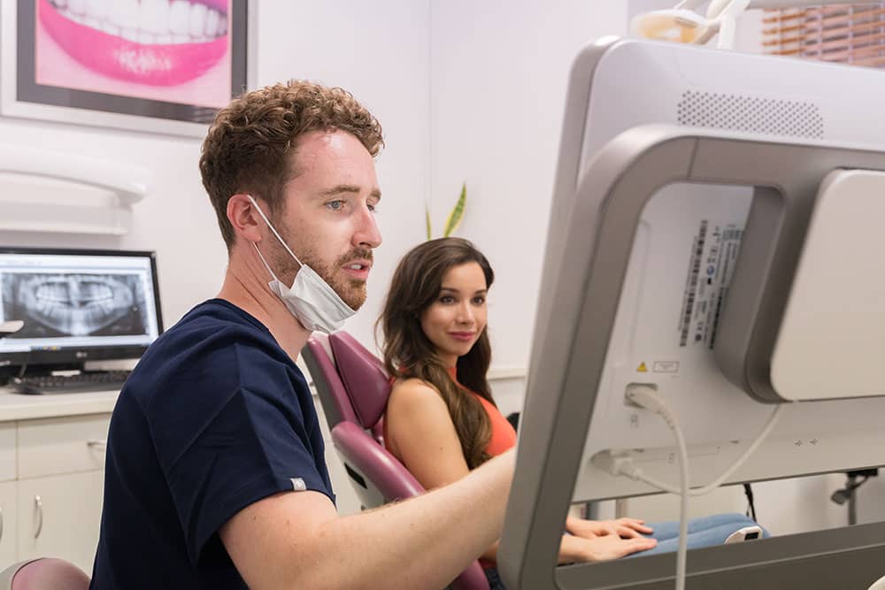 dentist with patient