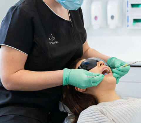 patient in dental chair