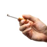 hand holding cigarette