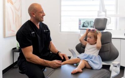 kid on a dentist chair