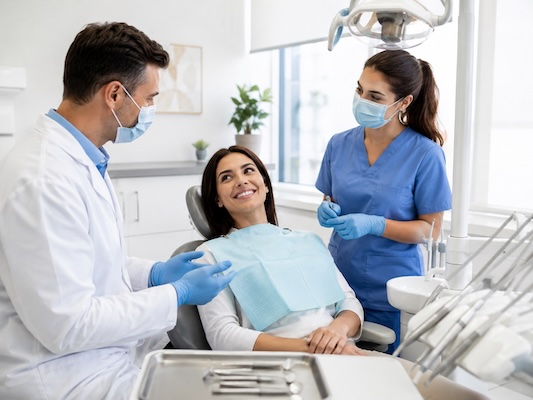 Routine dental check-up to help prevent common dental problems.